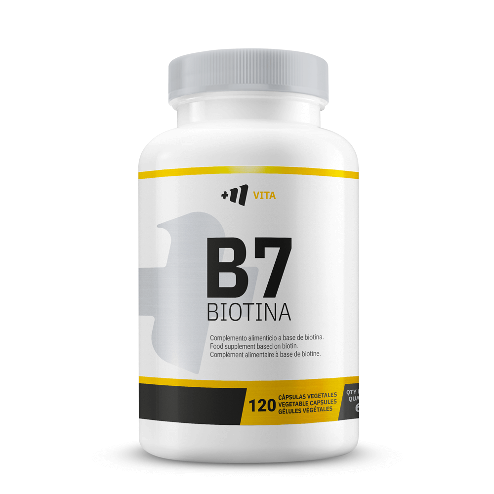 B7 Biotina 500mcg envase de 120 cápsulas vegetales hecho por MM Supplements
