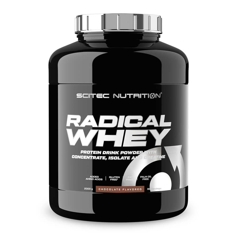 Radical Whey presentación de 2kg complemento alimenticio de proteina de suero whey del fabricante Scitec Nutrition