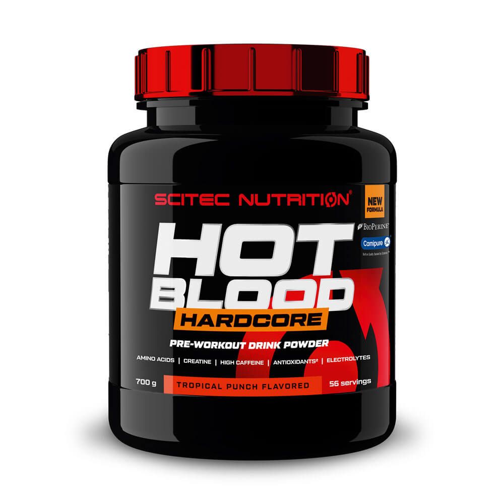 Hot Blood Hardcore bote de 700g por Scitec Nutrition suplemento de la sección pre entreno