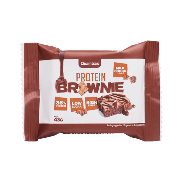 Protein Brownie presentación de 43g suplemento de la sección repostería baja en calorías y proteica del fabricante Quamtrax