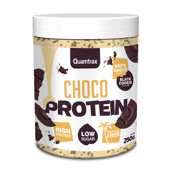 Crema Choco Protein de 250g de la categoría cremas de chocolate bajas en calorias hecho por Quamtrax
