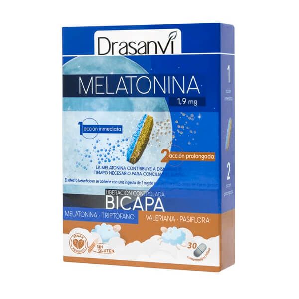 Melatonina Bicapa en 30 tabletas de la marca Drasanvi de la categoría mejora del sueño