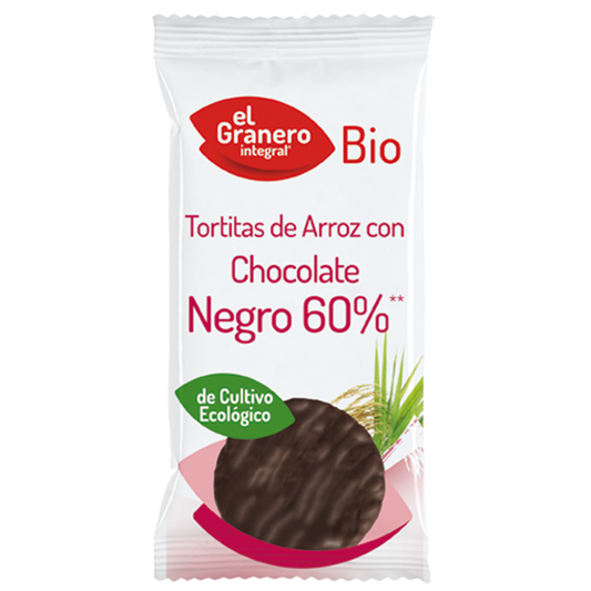 Tortitas de Arroz con Chocolate Negro de la marca El Granero Integral en Tortitas de Cereales