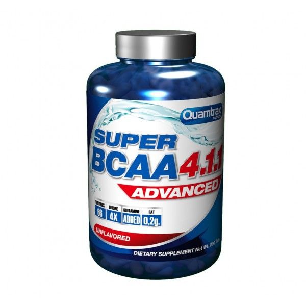 Súper BCAA 4:1:1 Advanced de 200 tabletas de Quamtrax (BCAA Ramificados)