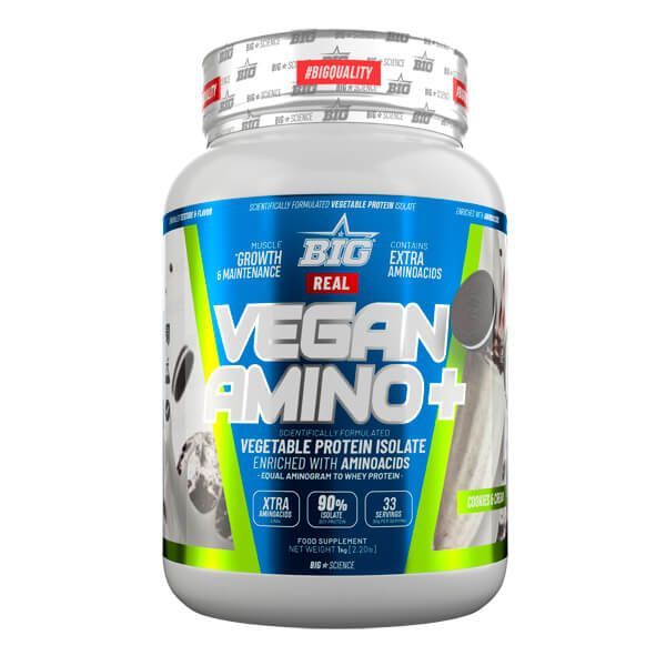 Real Vegan Amino+ de 1kg hecho por BIG de la categoría Proteína Vegetal y Veganos