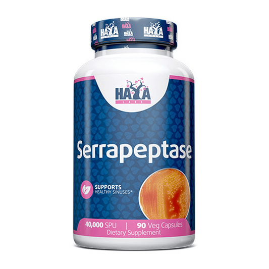 Serrapeptase 40000 SPU de la marca Haya Labs en Fórmulas para mejora articular