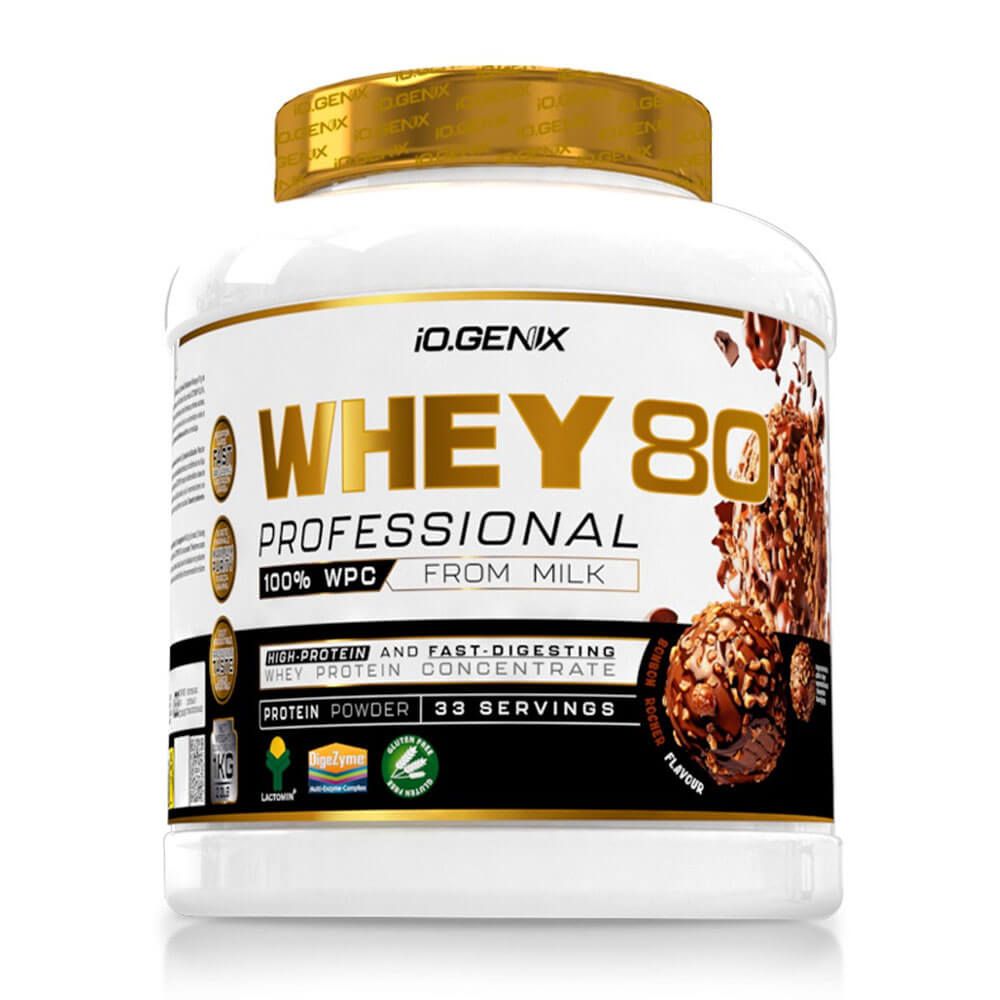 Whey 80 Profesional presentación de 1kg de la categoría proteina de suero whey por IO.Genix