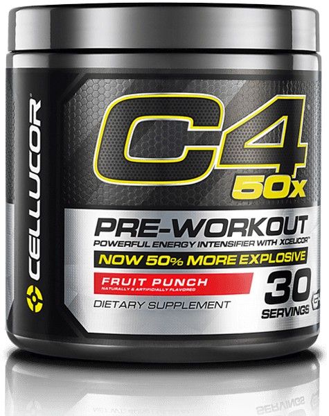 C4 50x de la marca Cellucor en Pre entreno