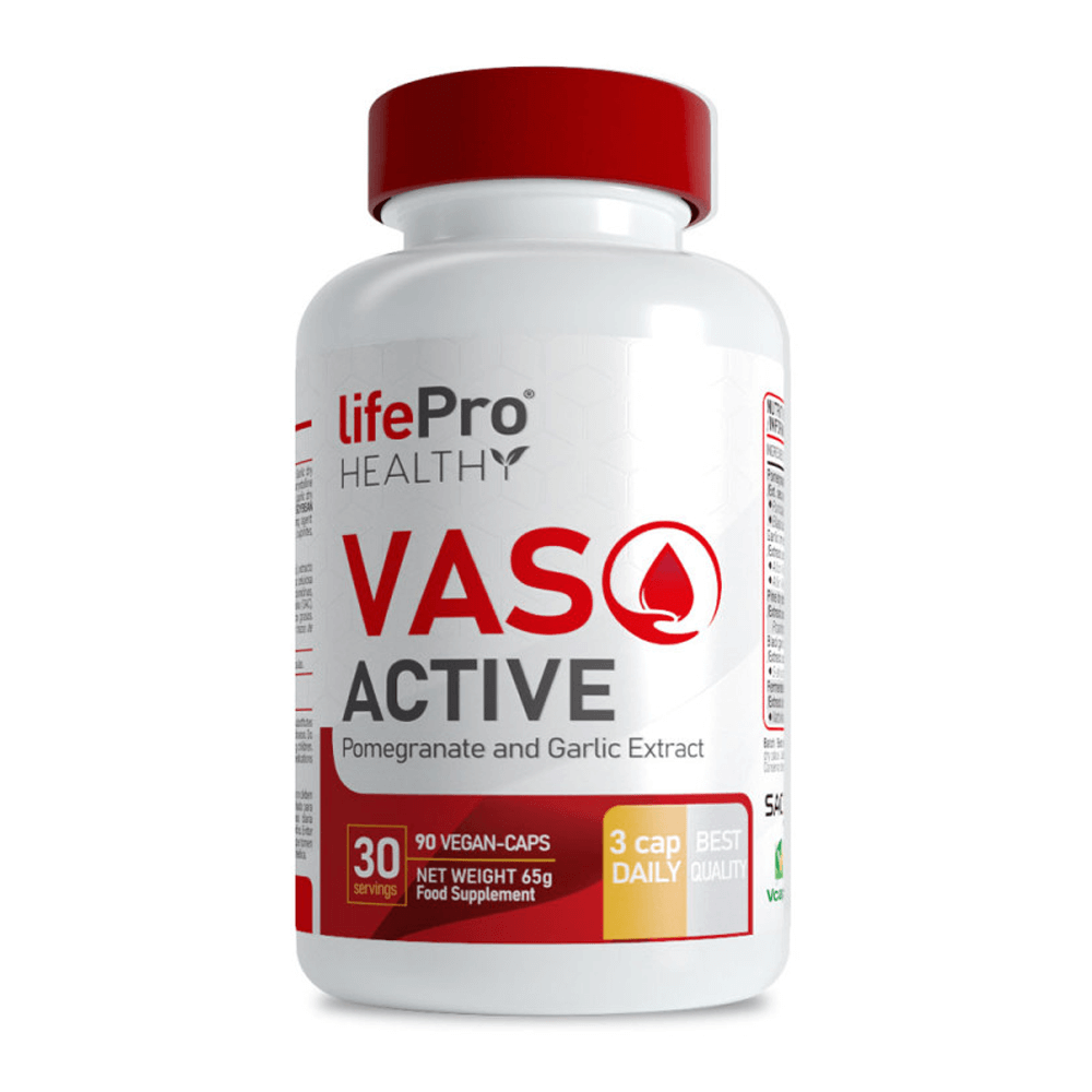 Vaso Active presentación de 90 cápsulas veganas suplemento de sistema circulatorio por LifePRO