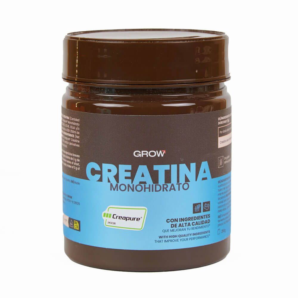 Creatina Monohidrato Creapure® presentación de 250g de la marca Grow Nutrition