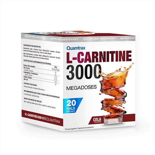 L-Carnitina 3000 en viales de la marca Quamtrax en L-Carnitina