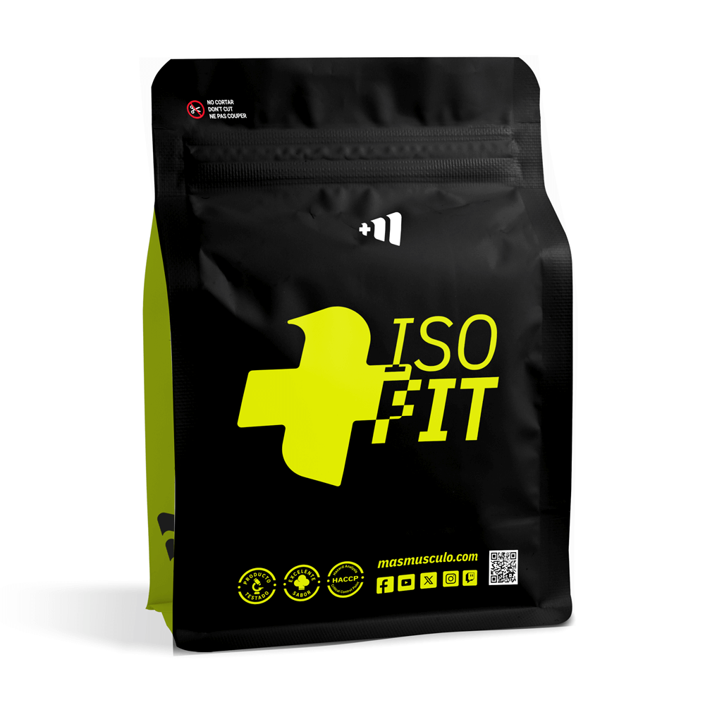 ISO Fit envase de 2kg de la marca Masmusculo Supplements suplemento de proteína de aislado de suero isolate