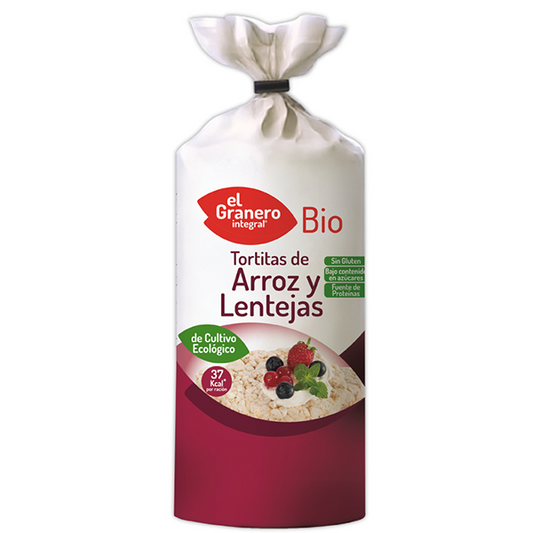 Tortitas de Arroz y Lentejas Bio de la marca El Granero Integral en Tortitas de Cereales