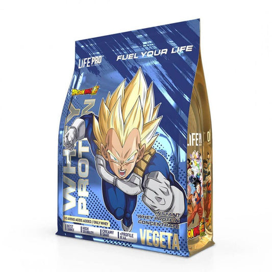 Whey Protein Dragon Ball Super Edición Limitada Vegeta de la marca LifePRO en Proteina de Suero Whey