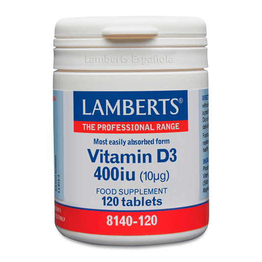 Vitamina D3 400IU 10µg de la marca Lamberts en Vitamina D