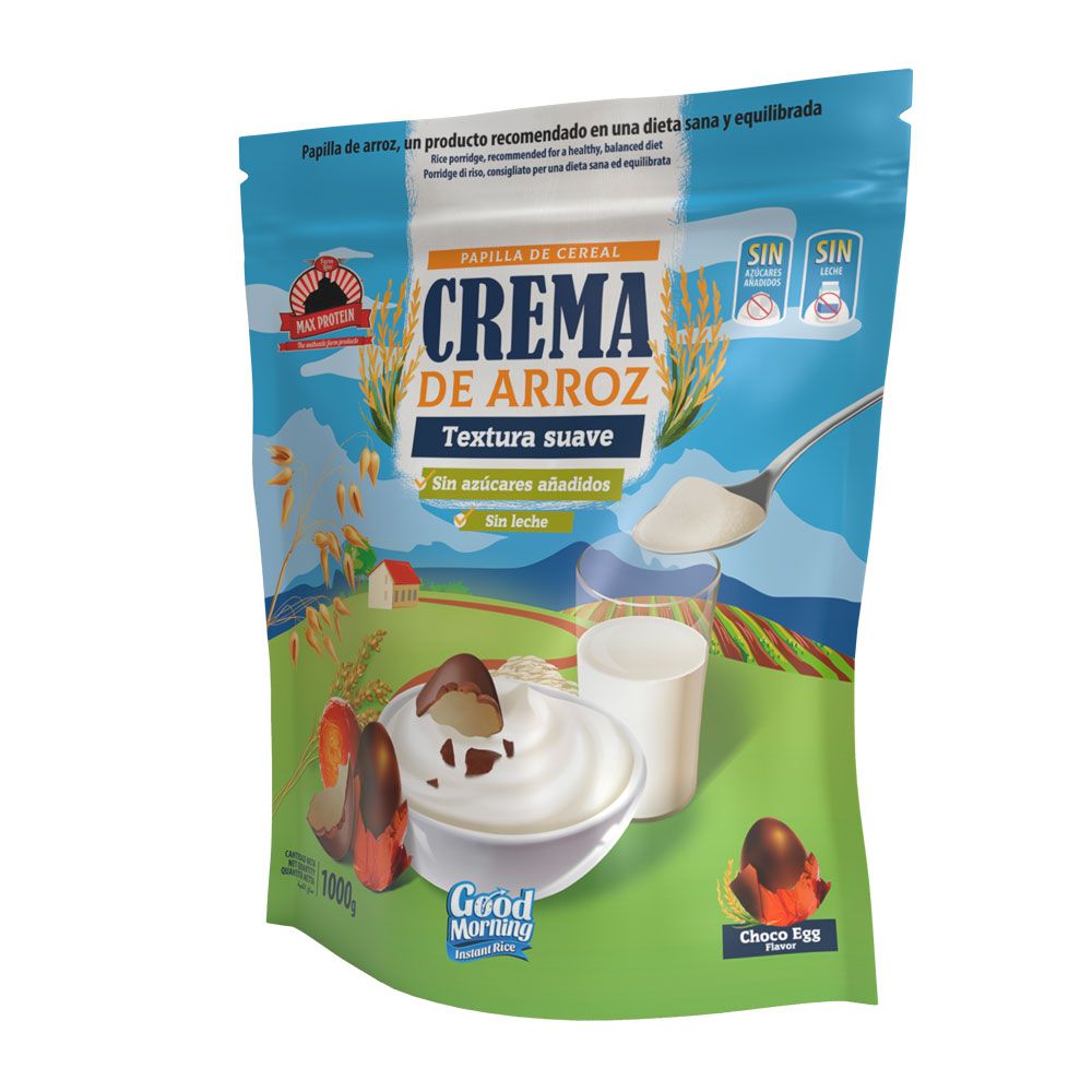 Crema de Arroz envase de 1kg en la sección de harina de arroz hecho por Max Protein