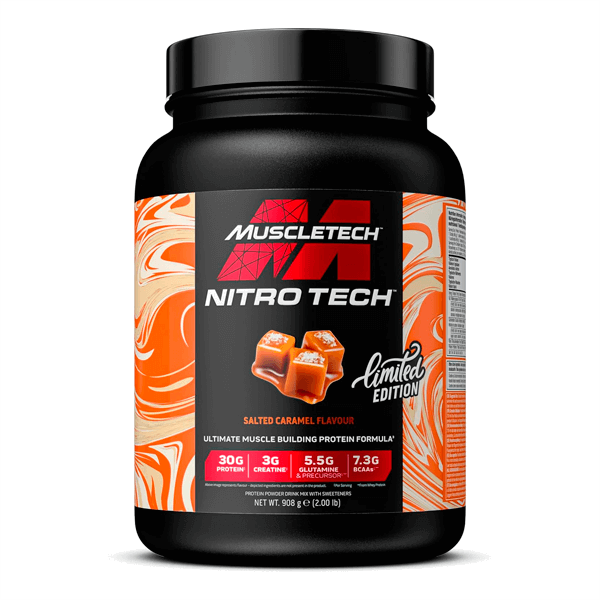 Nitro Tech Whey Protein presentación de 908g de la sección proteina de suero whey del fabricante Muscletech