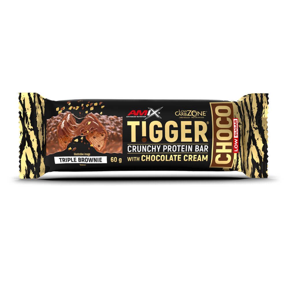 Barrita Tigger Crunchy Protein Bar envase de 60g de la marca Amix Nutrition en la categoría barritas de proteinas