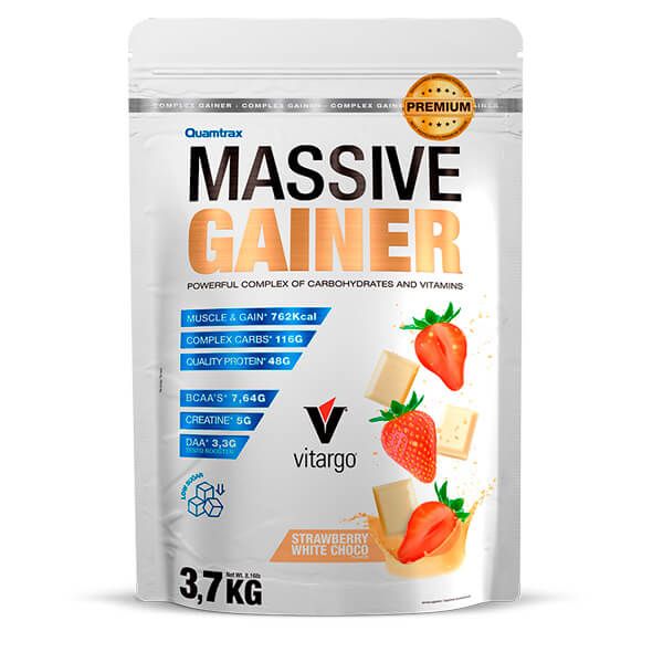 Massive Gainer en 3,7kg en la sección de ganadores de peso con proteína del fabricante Quamtrax