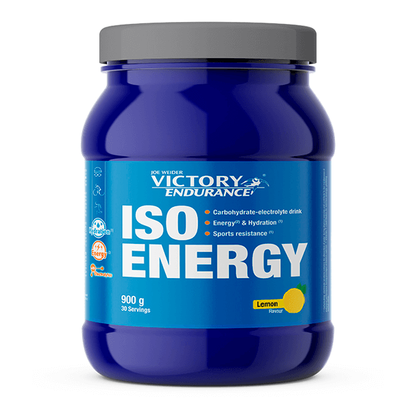 ISO Energy envase de 900g en la sección de hidratación hecho por Victory Endurance