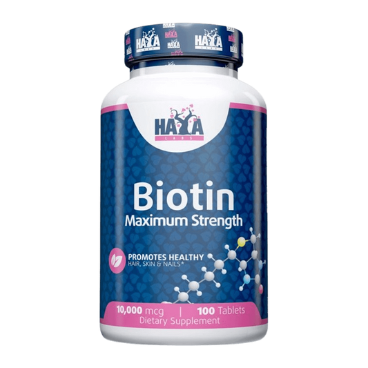 Biotina Maximum Strenght 10.000mcg de la marca Haya Labs en Biotina