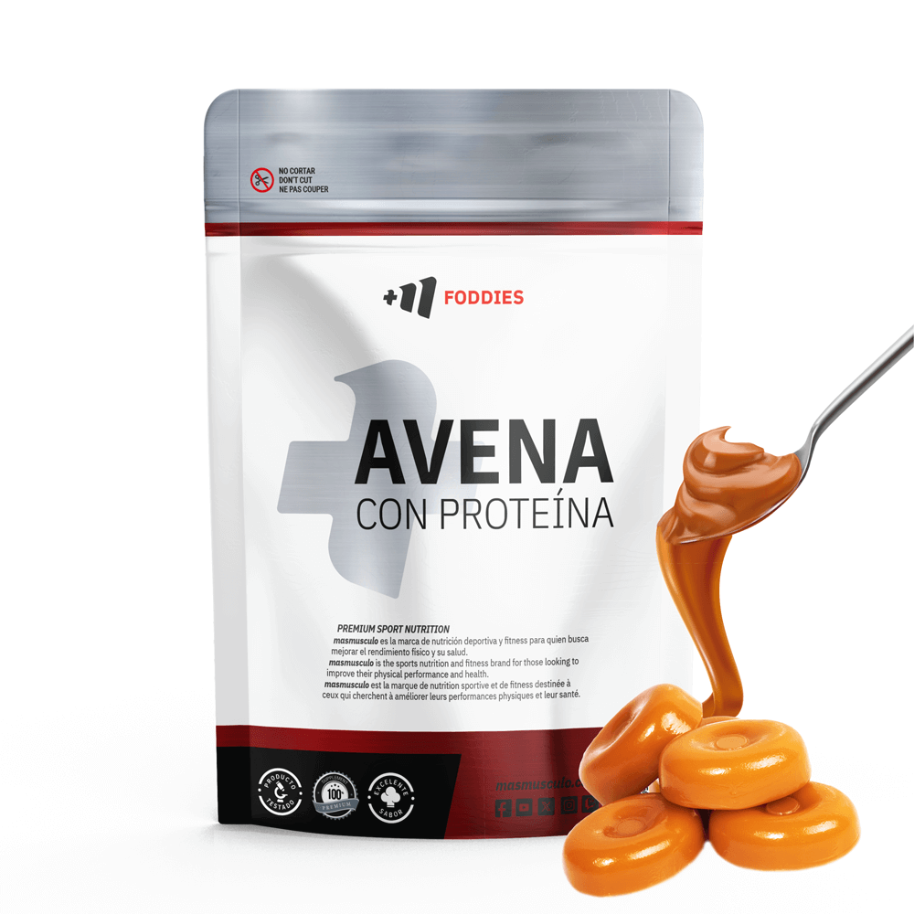 Harina de Avena + Proteína bote de 1kg en la sección de sustitutos de comidas hecho por Masmusculo Supplements