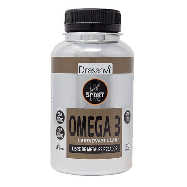 Omega 3 1000mg de 90 softgels sport live hecho por Drasanvi