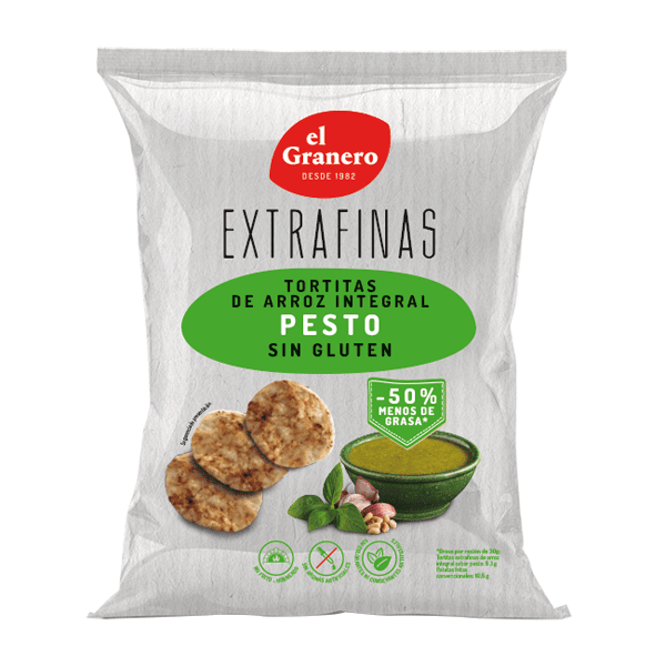 Tortitas de Arroz Integral Pesto - El Granero Integral 0