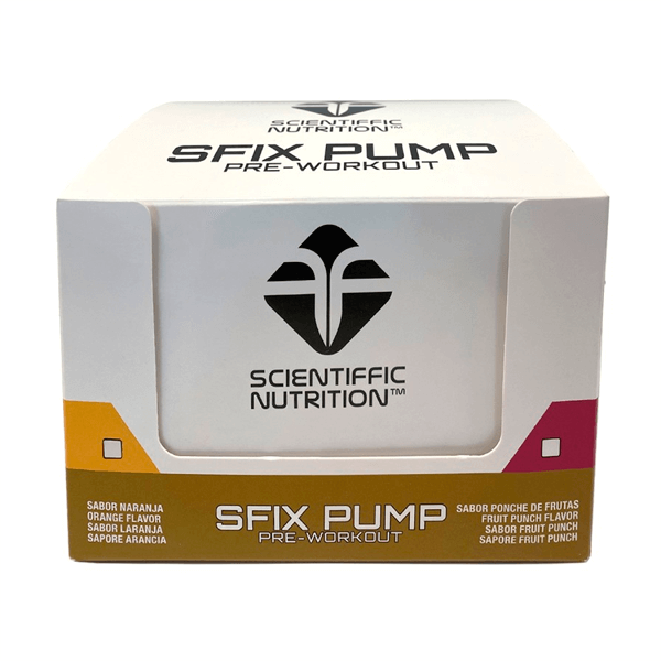 Sfix Pump presentaciÃ³n de 12x60ml por Scientiffic Nutrition suplemento de pre entreno