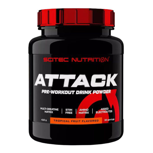 Attack de la marca Scitec Nutrition en Pre entreno