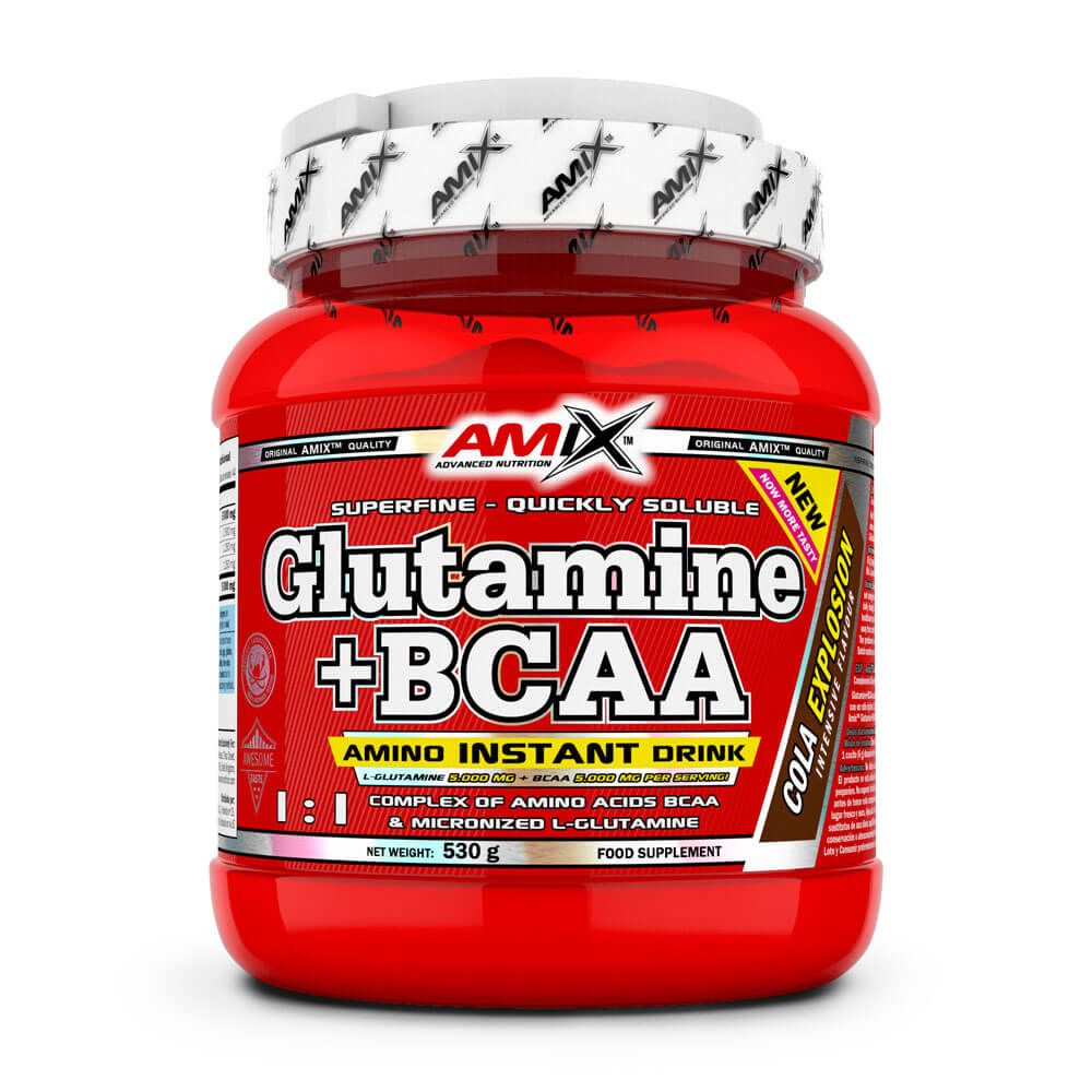 Glutamina + BCAA presentación de 500g - bcaa + glutamina hecho por Amix Nutrition