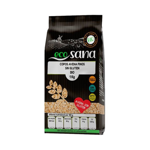 Copos de Avena Finos Integrales Bio Sin Gluten - EcoSana 1