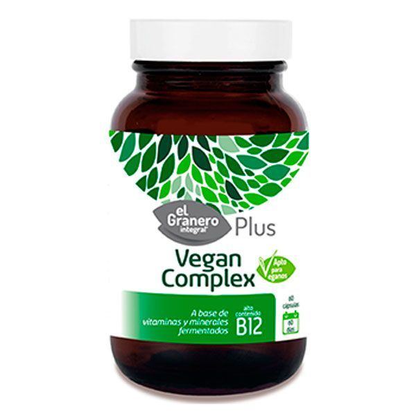 Vegan Complex 457mg bote de 60 cápsulas dentro de Vitaminas de El Granero Integral