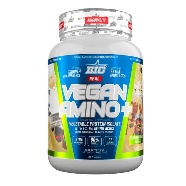 Real Vegan Amino+ en 1kg dentro de proteína vegetal y veganos de BIG