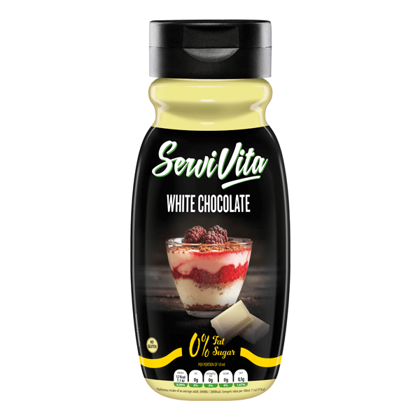 Sirope de Chocolate Blanco en 320ml - salsas y siropes dulces sin calorias por Servivita