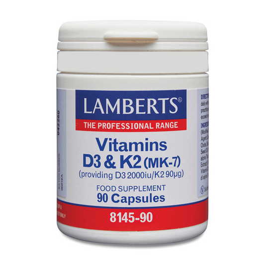 Vitamina D3 + K2 (2000UI/90µg) de la marca Lamberts en Vitamina D