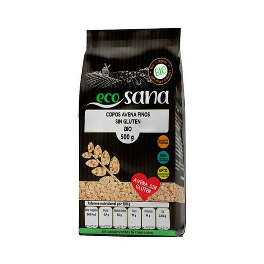 Copos de Avena Finos Integrales Bio Sin Gluten de la marca EcoSana en Avena