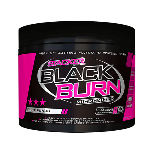 Black Burn Micronized de la marca Stacker Europe en Cafeína y extractos vegetales
