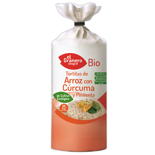 Tortitas de Arroz con Cúrcuma y Pimienta de la marca El Granero Integral en Tortitas de Cereales