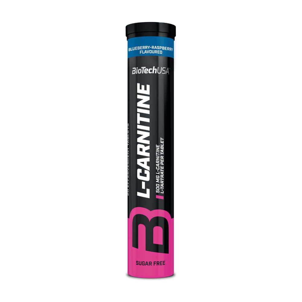 L-Carnitina Efervescente 500mg presentación de 20 tabletas del fabricante Biotech USA