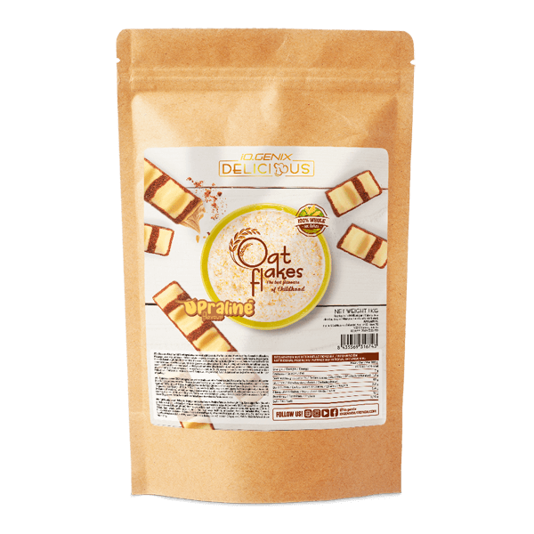Copos de Avena Delicious bote de 1kg de IO.Genix en la categoría copos y salvado de avena