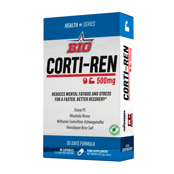 Corti-Ren presentación de 60 cápsulas de la sección anticortisol hecho por BIG