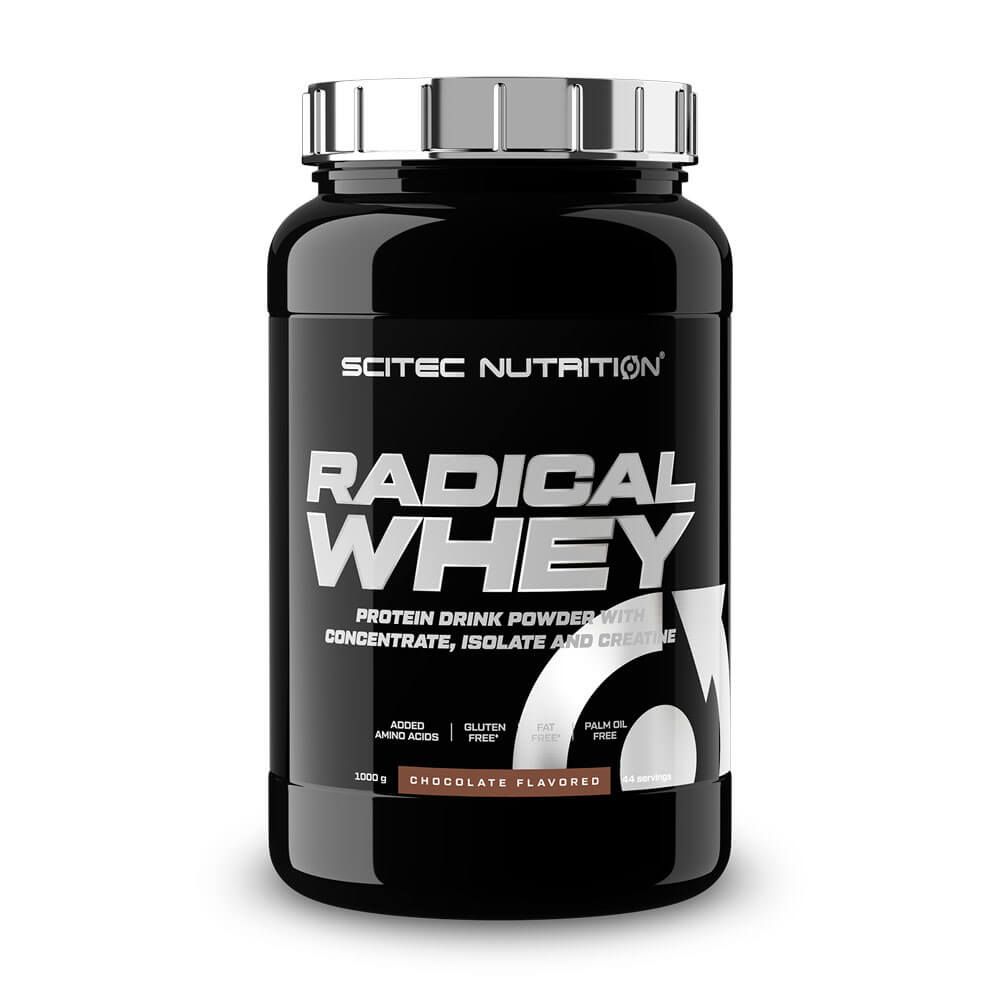 Radical Whey presentación de 1kg de la marca Scitec Nutrition suplemento de la sección proteina de suero whey