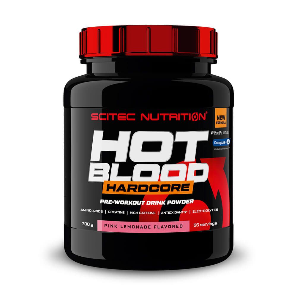 Hot Blood Hardcore en 700g de la sección pre entreno de la marca Scitec Nutrition