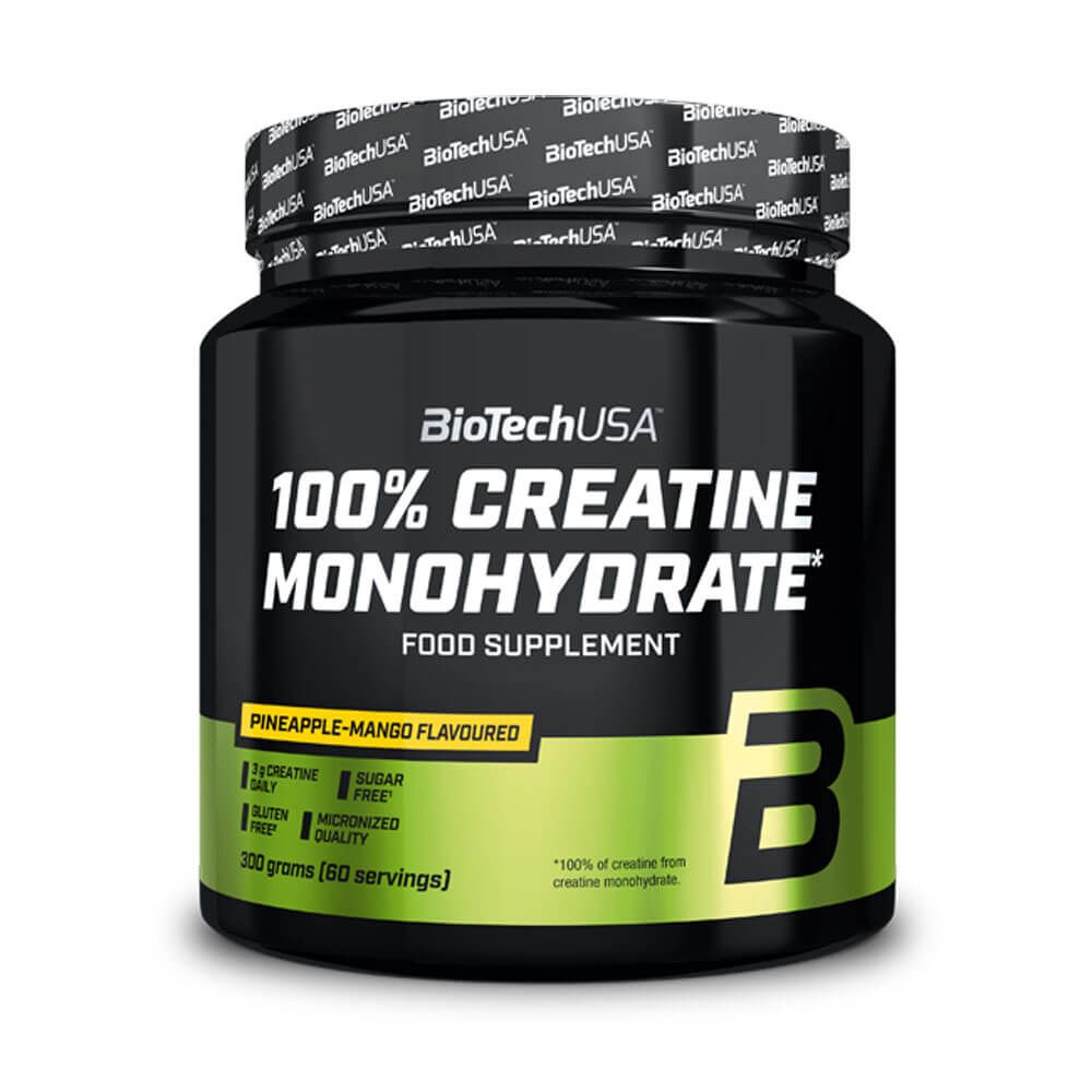 100% Creatina Monohidrato de 300g hecho por Biotech USA