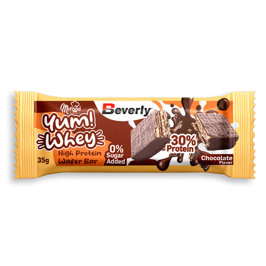 Barrita Yum! Whey Wafer Bar de la marca Beverly Nutrition en Barritas de Proteinas