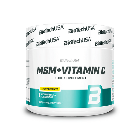MSM + Vitamina C de la marca Biotech USA en MSM Metilsulfonilmetano