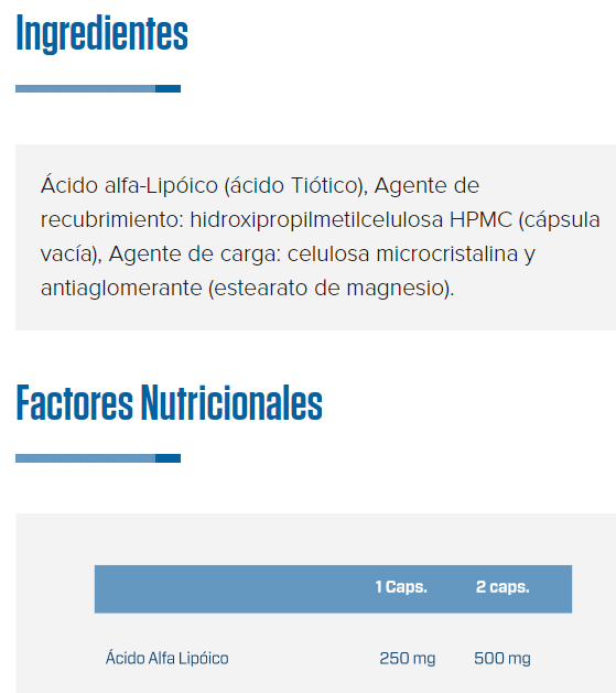 Información nutricional