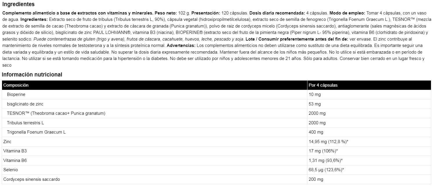 Información nutricional