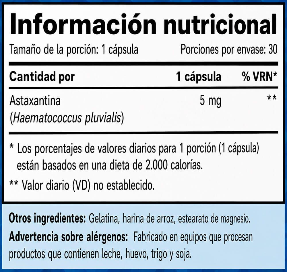 Información nutricional